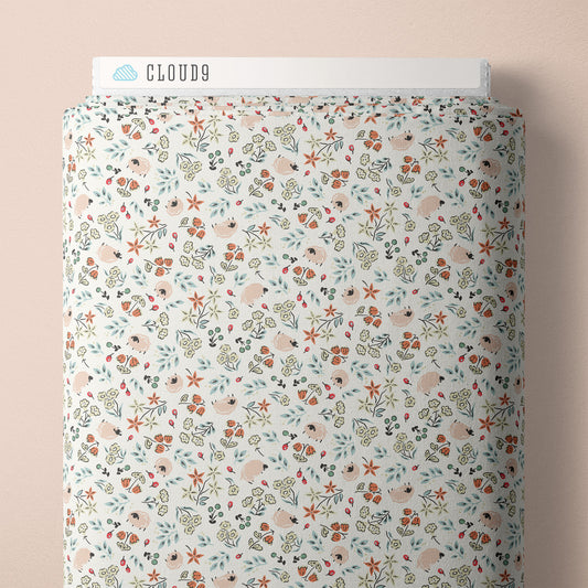 Scattered Flock | Apricot Organic Poplin