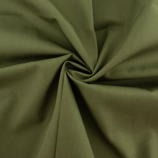 Jungle Green Solid Organic Poplin