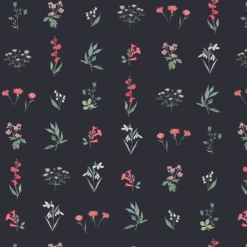 Botanical Study Dark Poplin - Art Gallery Fabrics by the Half Yard