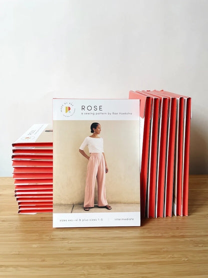 Patrón de papel para pantalones Rose XXS, XS, S, M, L, XL y tallas grandes 1-5