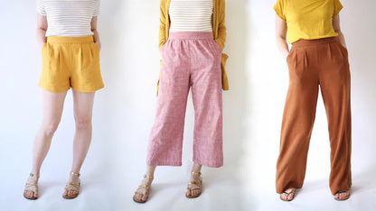 Patrón de papel para pantalones Rose XXS, XS, S, M, L, XL y tallas grandes 1-5