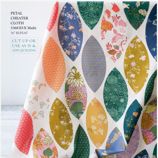 Colorful leaf-patterned fabric with a white background