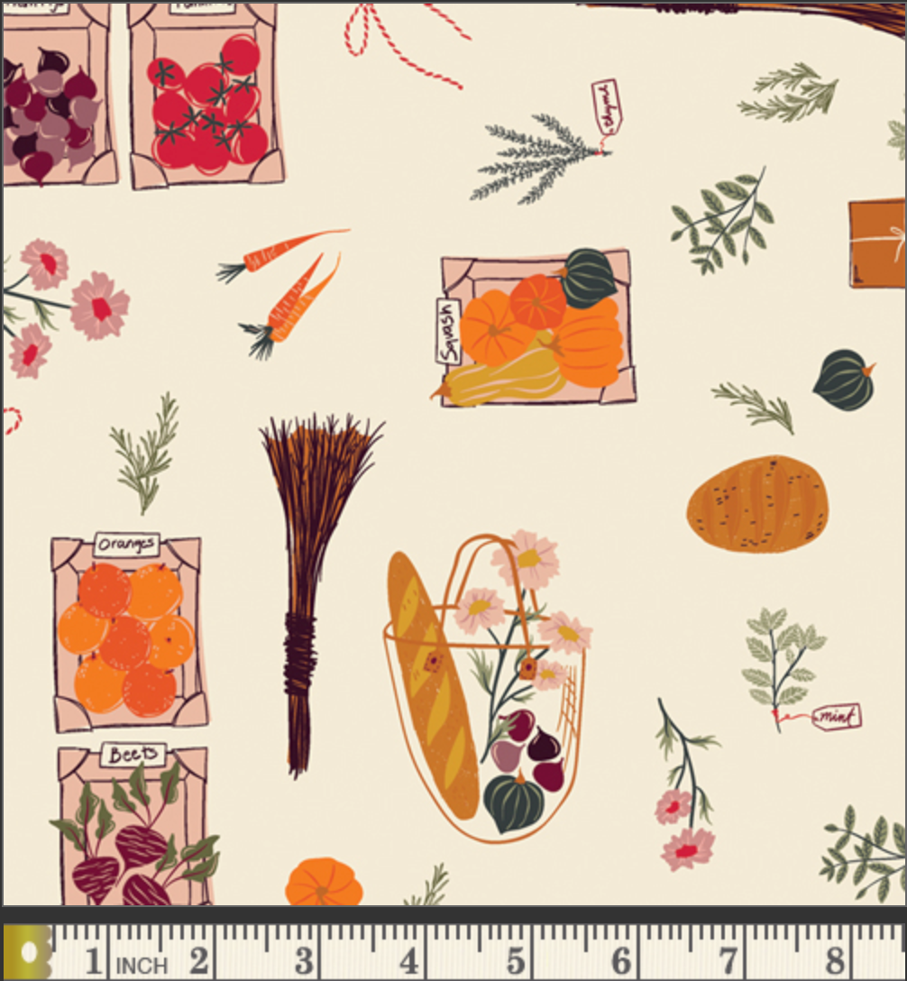Farmer's Market Poplin Fabric — OEKO-TEX Certified | Art Gallery Fabrics | By the Half Yard