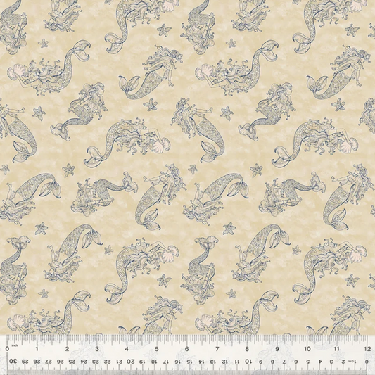 Shell Sea Sirens Cotton Fabric by Whistler Studios | Art Gallery Fabrics