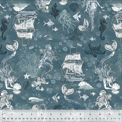 Marine: A Mermaid's Tale Cotton Fabric by Whistler Studios | Art Gallery Fabrics