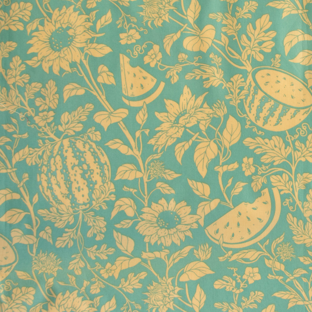 Summer Fruit Tonal Sky Organic Poplin