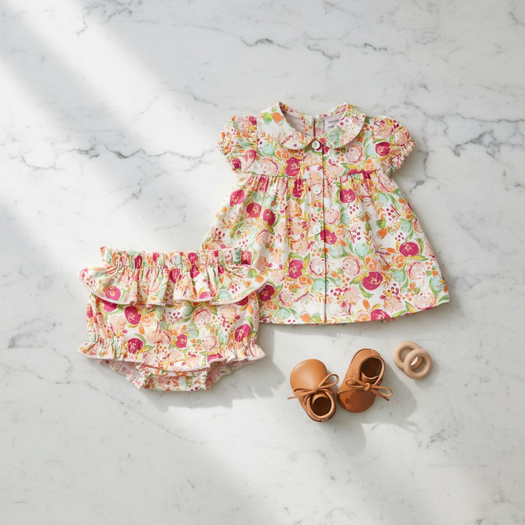 Flowerfield Sunrise Poplin - OEKO-TEX Certified 44/45" Wide by the Half Yard