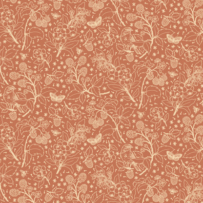 Wild Berries Tonal Rose Organic Poplin