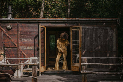 Organic Cotton Velvet Flares: Bronze SM & X-SM