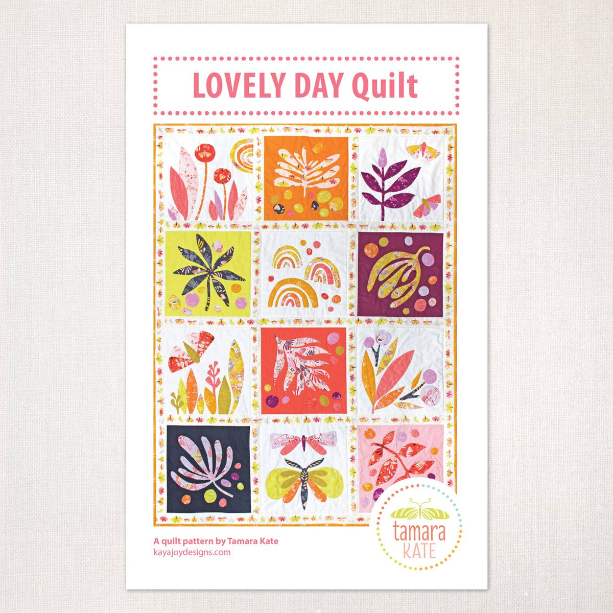 Lovely Day Paper Appliqué Quilt Pattern – Tamara Kate Design