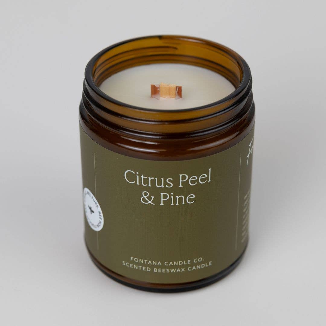 Citrus Peel & Pine Beeswax & Essential Oil Jar Candle