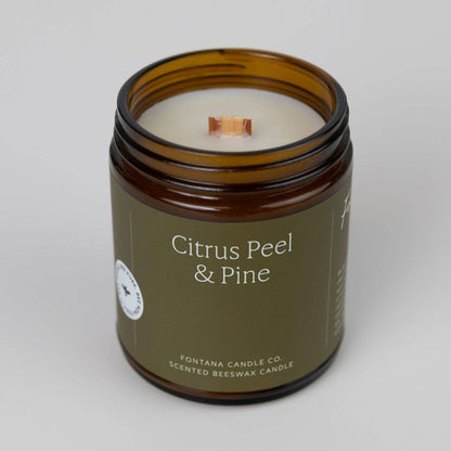 Citrus Peel & Pine Beeswax & Essential Oil Jar Candle