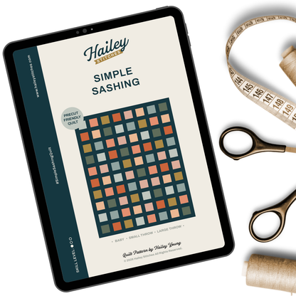 Simple Sashing Quilt Pattern by Hailey Stitches