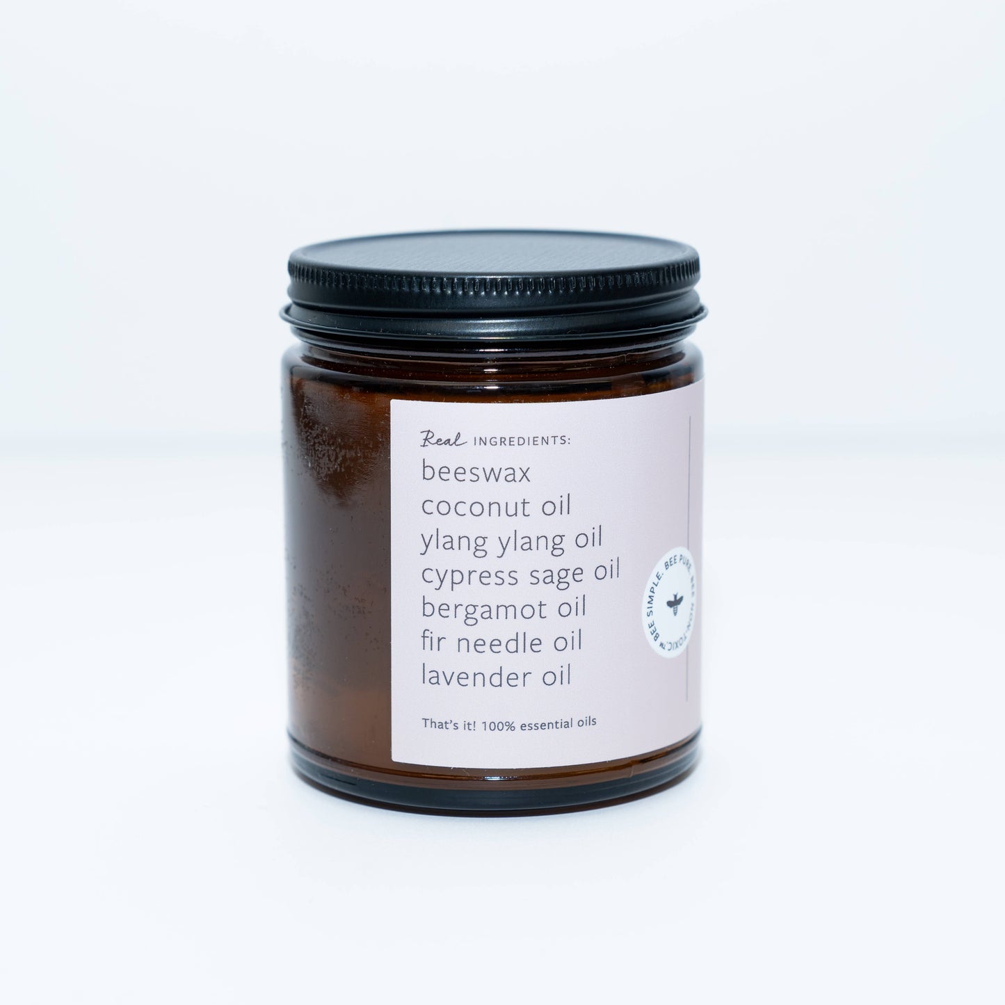 Non-Toxic Fresh Linen Beeswax & Essential Oil Jar - Natural Candle