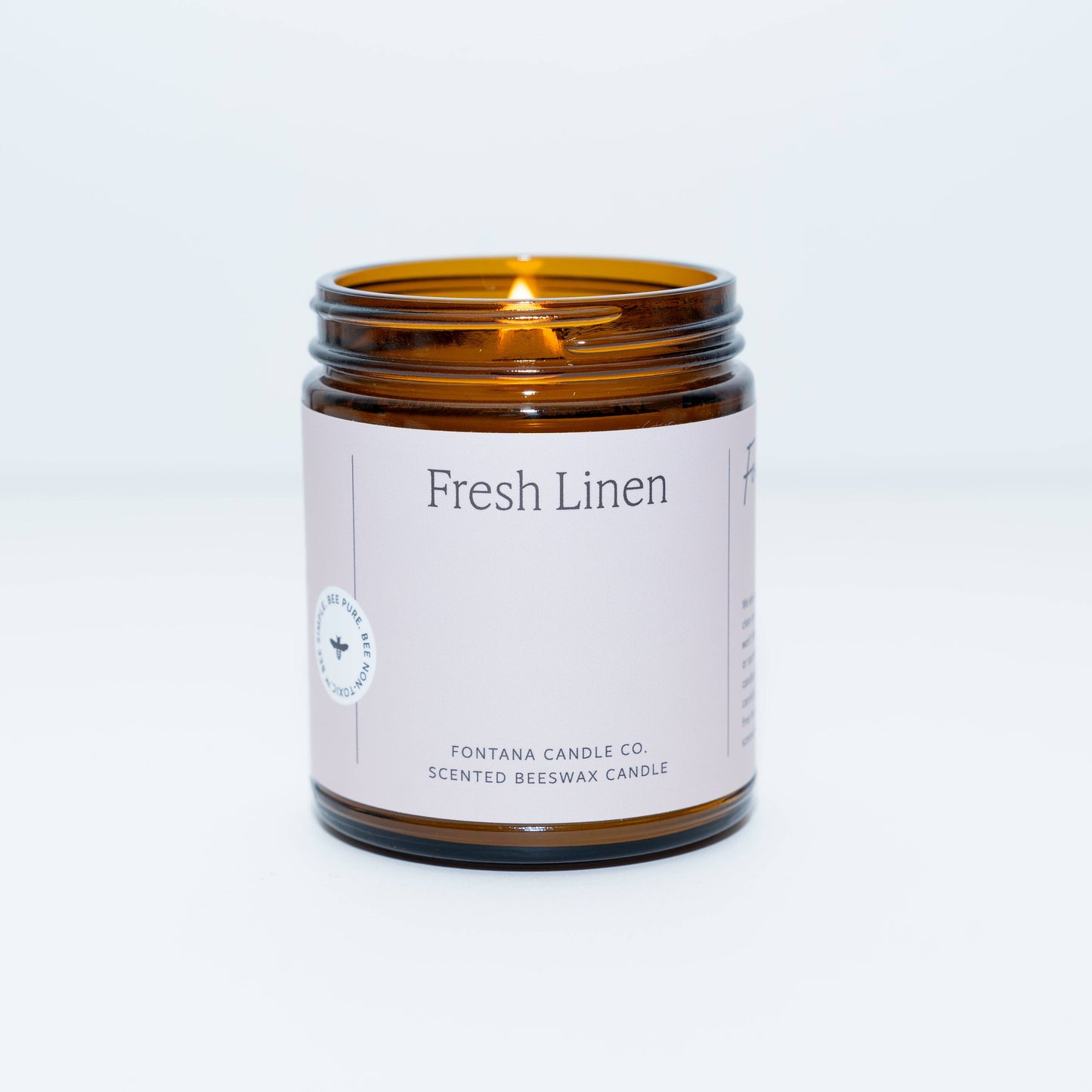 Non-Toxic Fresh Linen Beeswax & Essential Oil Jar - Natural Candle