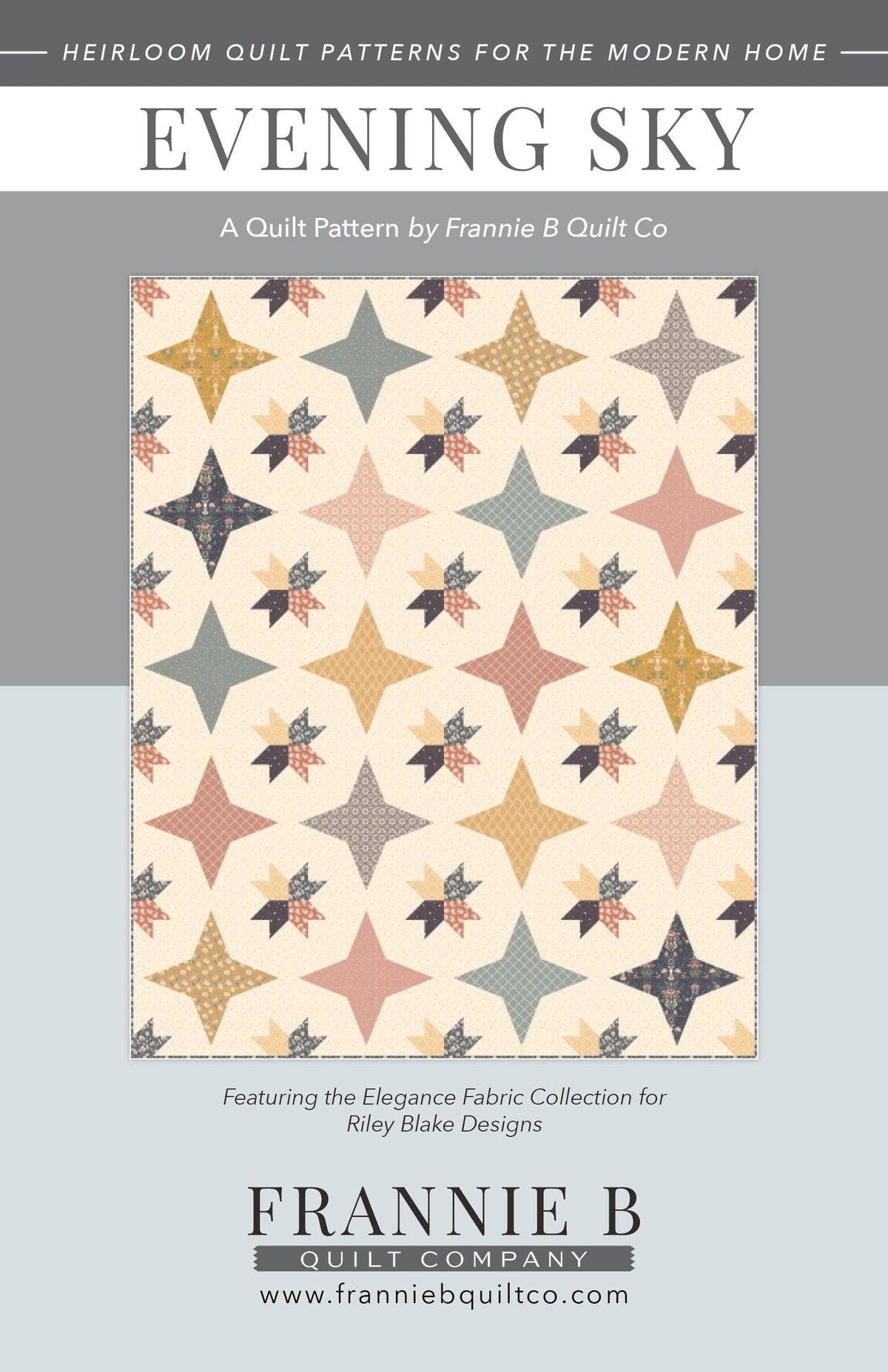 Evening Sky Quilt Paper Pattern
