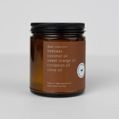 Cinnamon Orange Clove Beeswax & Essential Oil Jar Candle