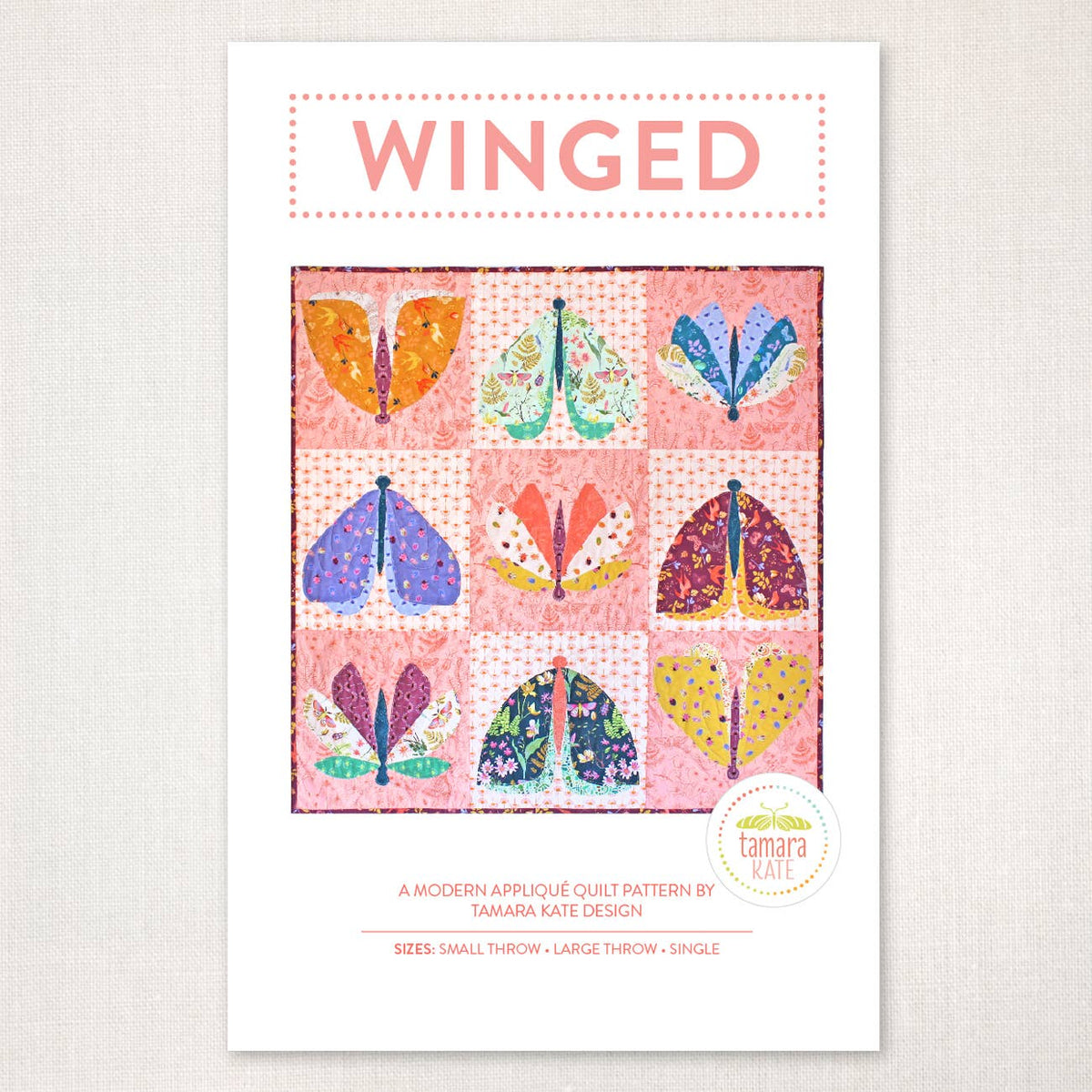 Winged Paper Appliqué Quilt Pattern – Tamara Kate Design