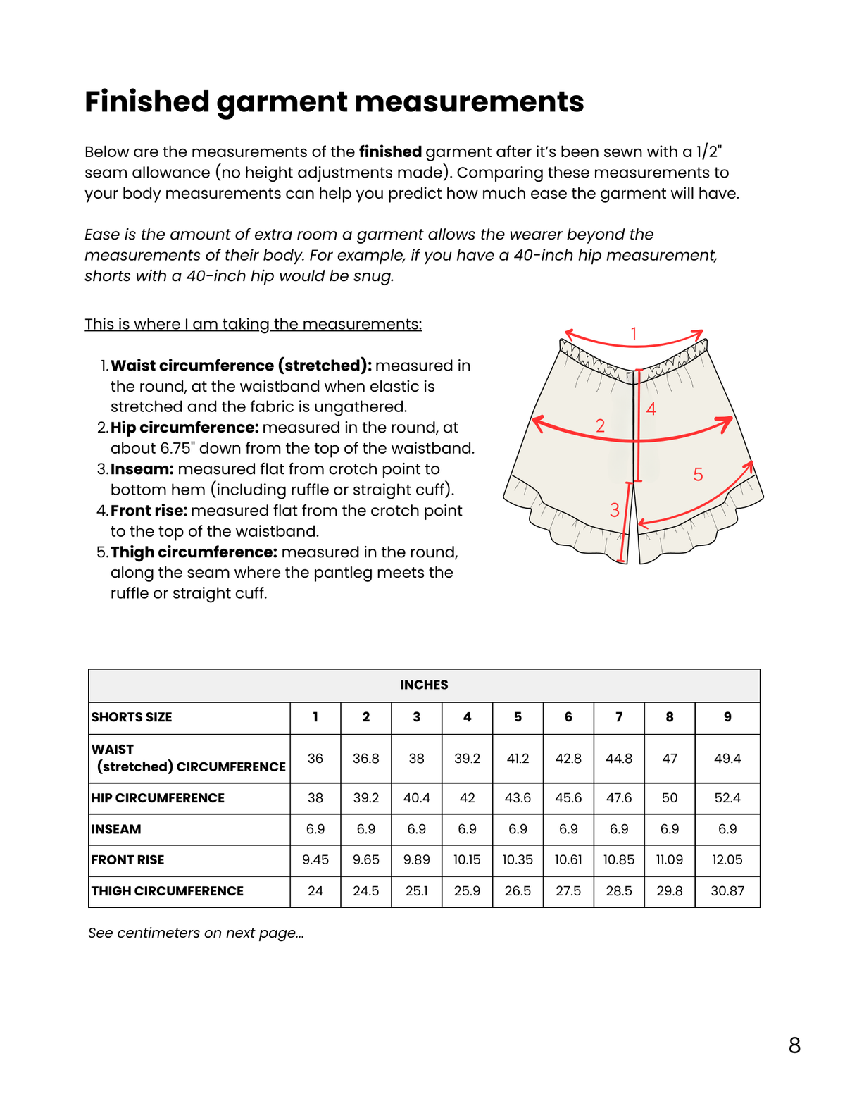 Saltwater Shorts Printed Sewing Pattern | Charlie Darwin Textiles
