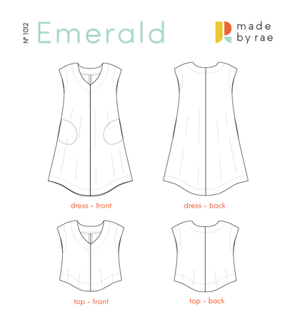 Vestido y top color esmeralda: tallas XXS, XS, S, M, L, XL y tallas grandes 1 a 5
