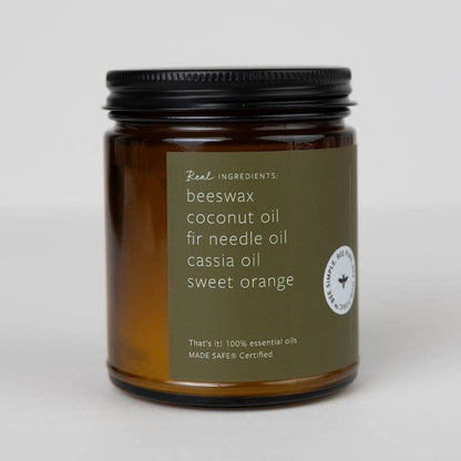 Citrus Peel & Pine Beeswax & Essential Oil Jar Candle