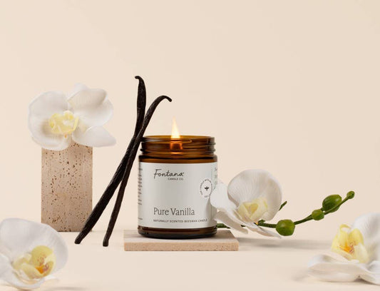 Fontana Pure Vanilla Beeswax Jar Candle