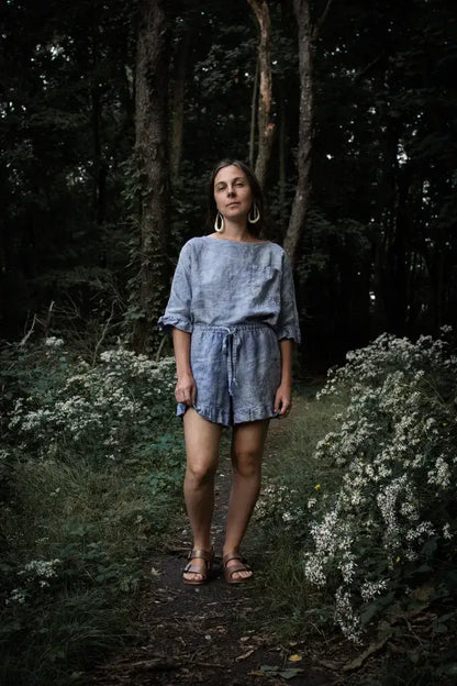 Saltwater Shirt Printed Sewing Pattern | Charlie Darwin Textiles