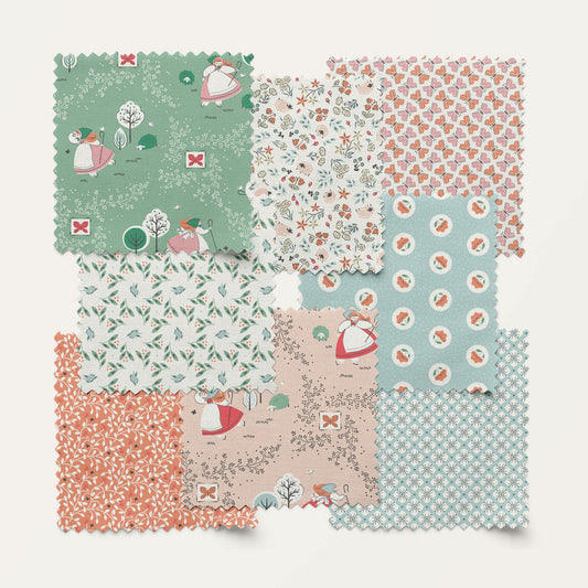 Scattered Flock | Apricot Organic Poplin