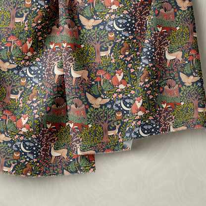 Draped fabric on white surface