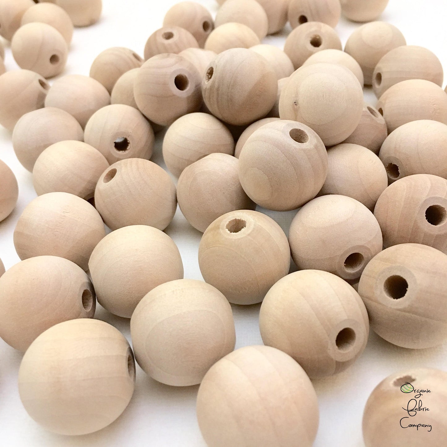 1" Diameter - Natural Maple Wood Smooth Beads - Untreated - Unpolished
