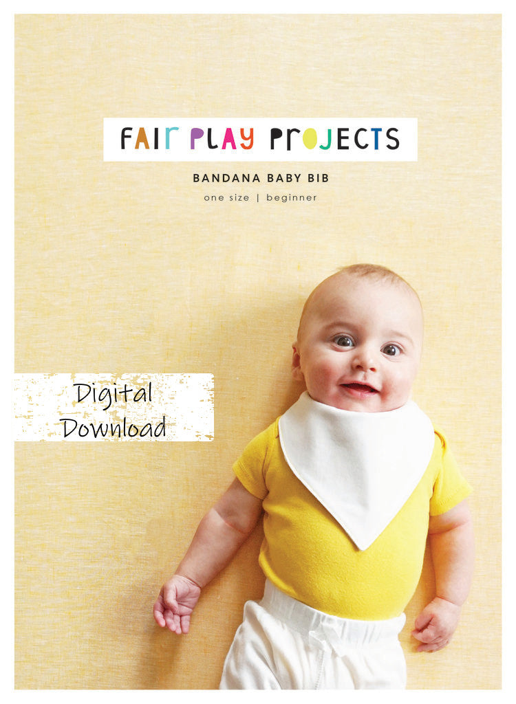 Bandana Baby Bib - Beginner Level Digital (PDF) Pattern