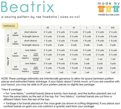 Beatrix Top - XS, S, M, L, XL, XXL - 2XL