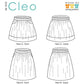 Cleo Skirt Paper Pattern XS, S, M, L, XL, Plus Sizes 1-3
