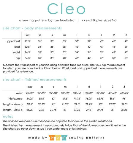 Cleo Skirt Paper Pattern XS, S, M, L, XL, Plus Sizes 1-3
