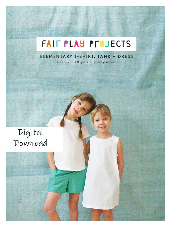 Elementary T-Shirt, Tank + Dress Digital (PDF) Pattern