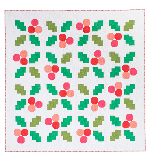 Holly Jolly Quilt Paper Pattern