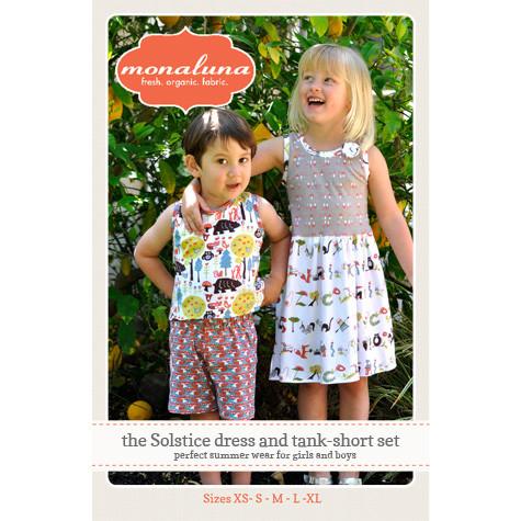 Kids' Solstice Dress And Short Set Paper Pattern 2T - 13/14