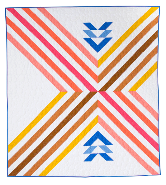 Stripe Crossing Quilt Paper Pattern