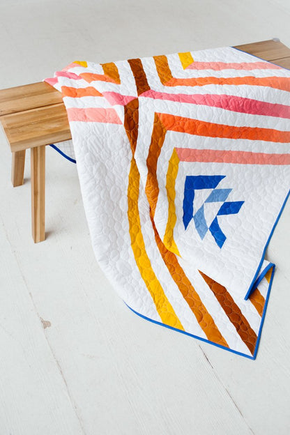 Stripe Crossing Quilt Paper Pattern