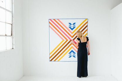 Stripe Crossing Quilt Paper Pattern