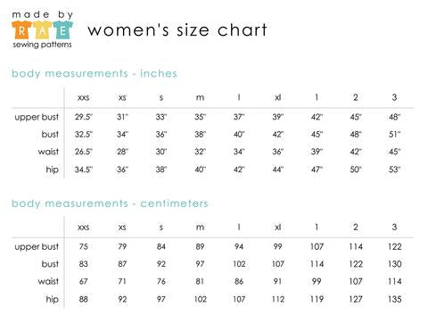 Ruby Dress & Top Paper Pattern XS, S, M, L, XL, Plus Sizes 1-3