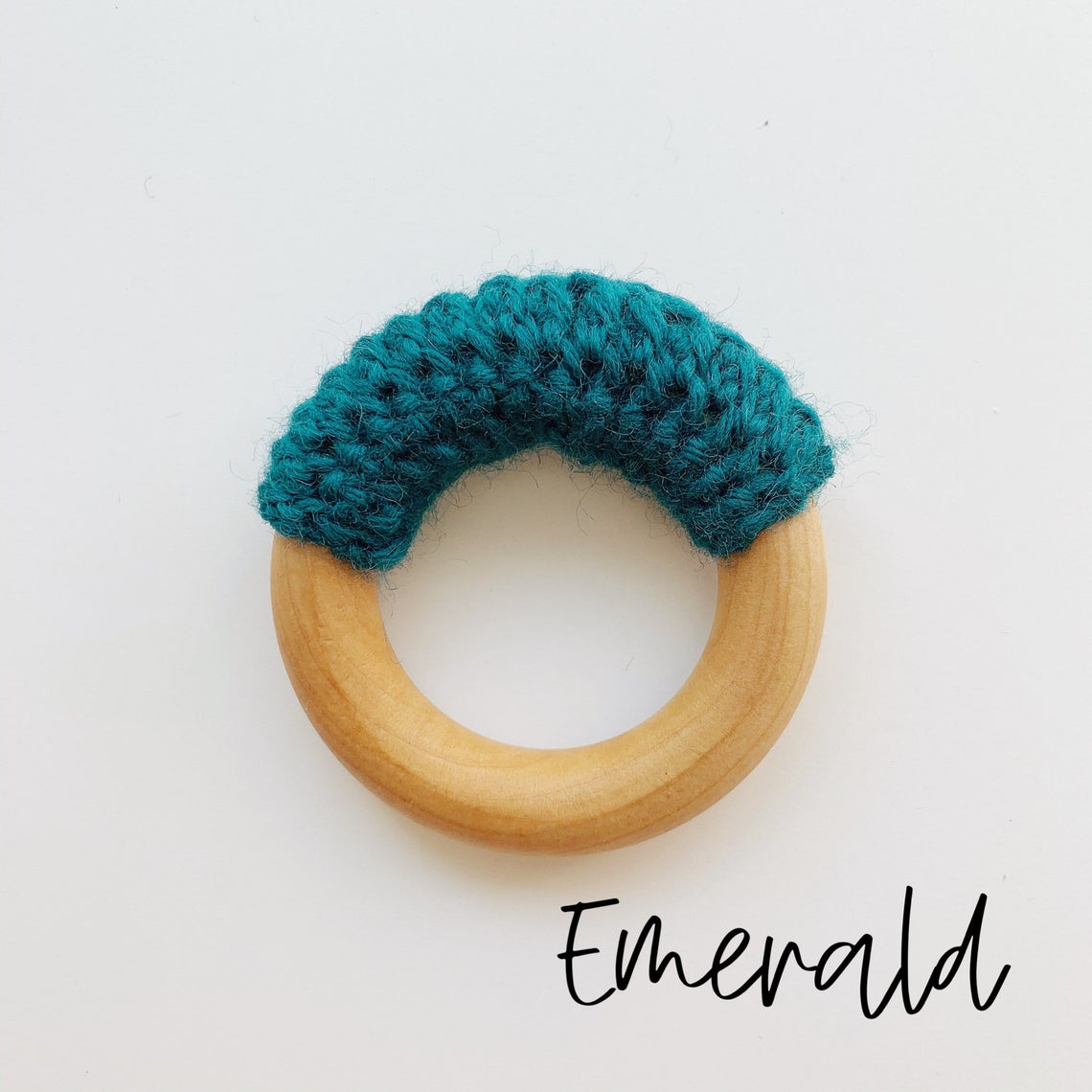 Natural Vegan 2.5" Maple Wood + Wool Baby Ring