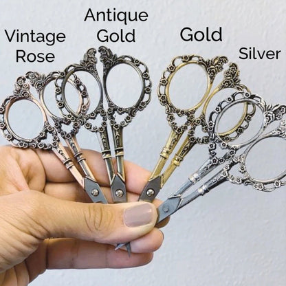 Flora Gold Stainless Steel Embroidery Scissors