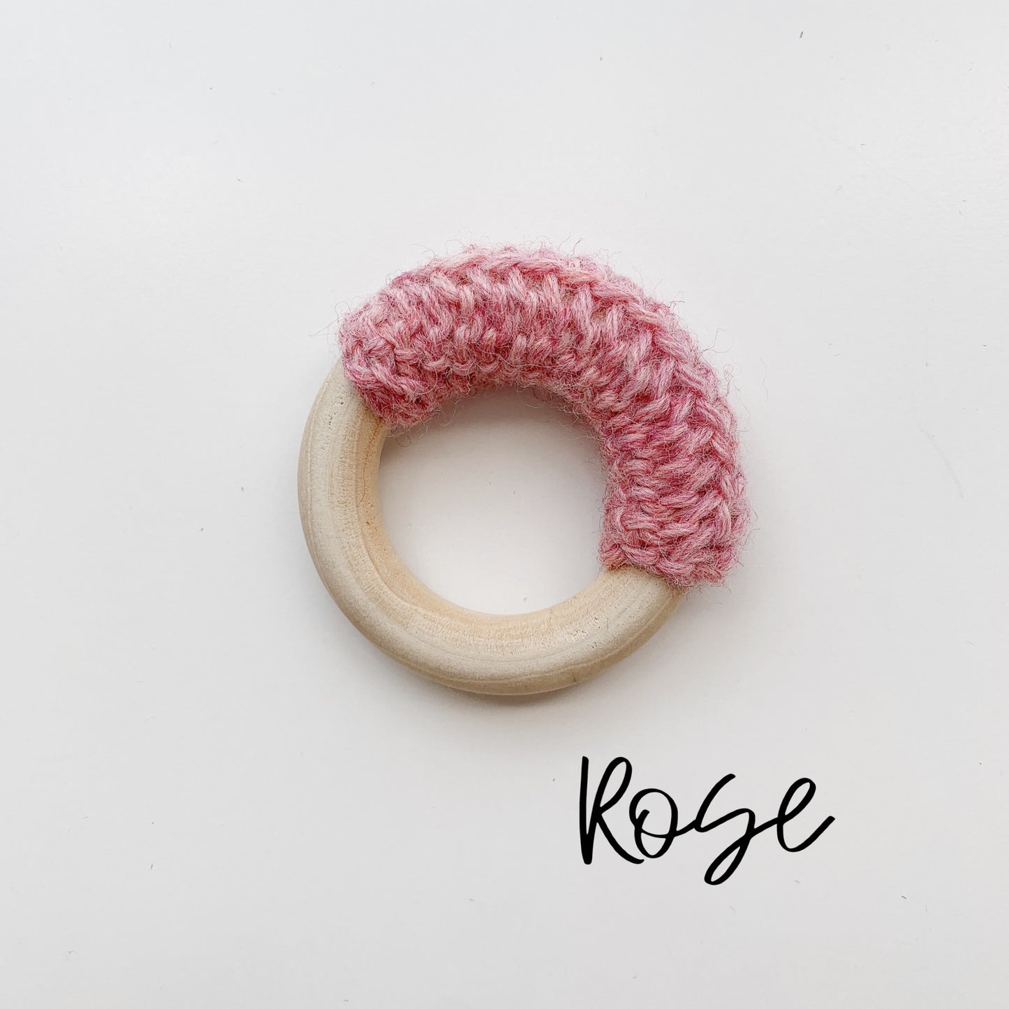 Natural Vegan 2.5" Maple Wood + Wool Baby Ring