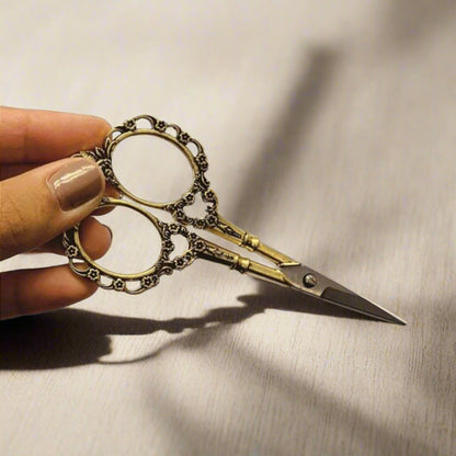 Flora Gold Stainless Steel Embroidery Scissors
