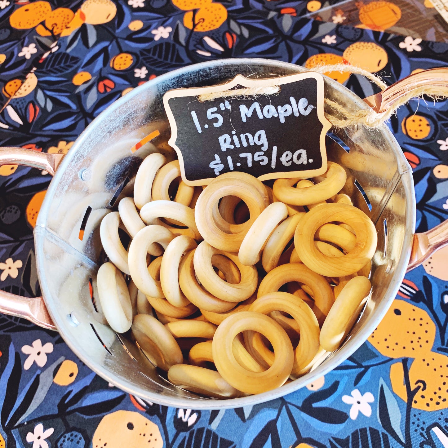 1.5" Diameter - Natural Maple Wood Rings CLEARANCE 75% OFF