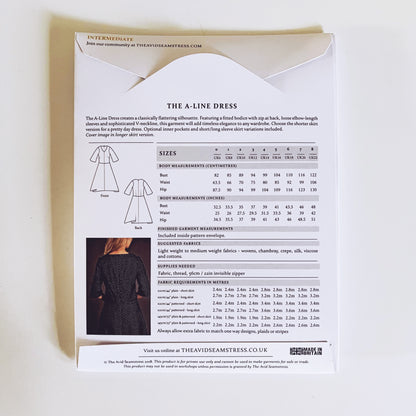 The A-Line Dress Sewing Pattern - UK Sewing Pattern Organic Fabric Company The A-Line Dress Sewing Pattern - UK Sewing Pattern Organic Fabric Company