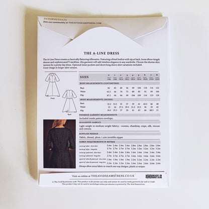 The A-Line Dress Sewing Pattern - UK Sewing Pattern