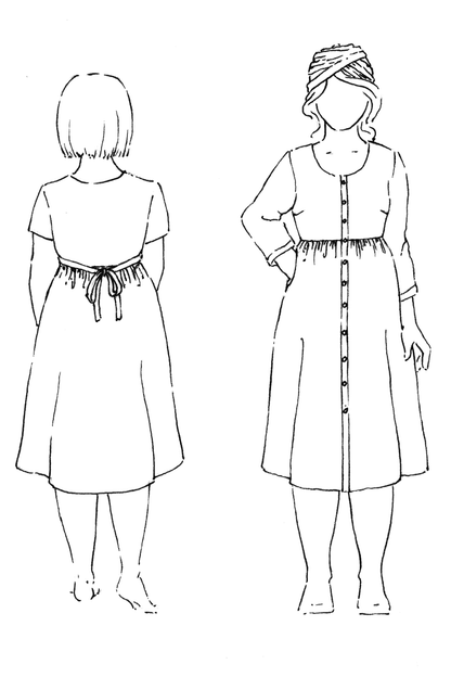 Patrón de papel para coser vestidos Hinterland