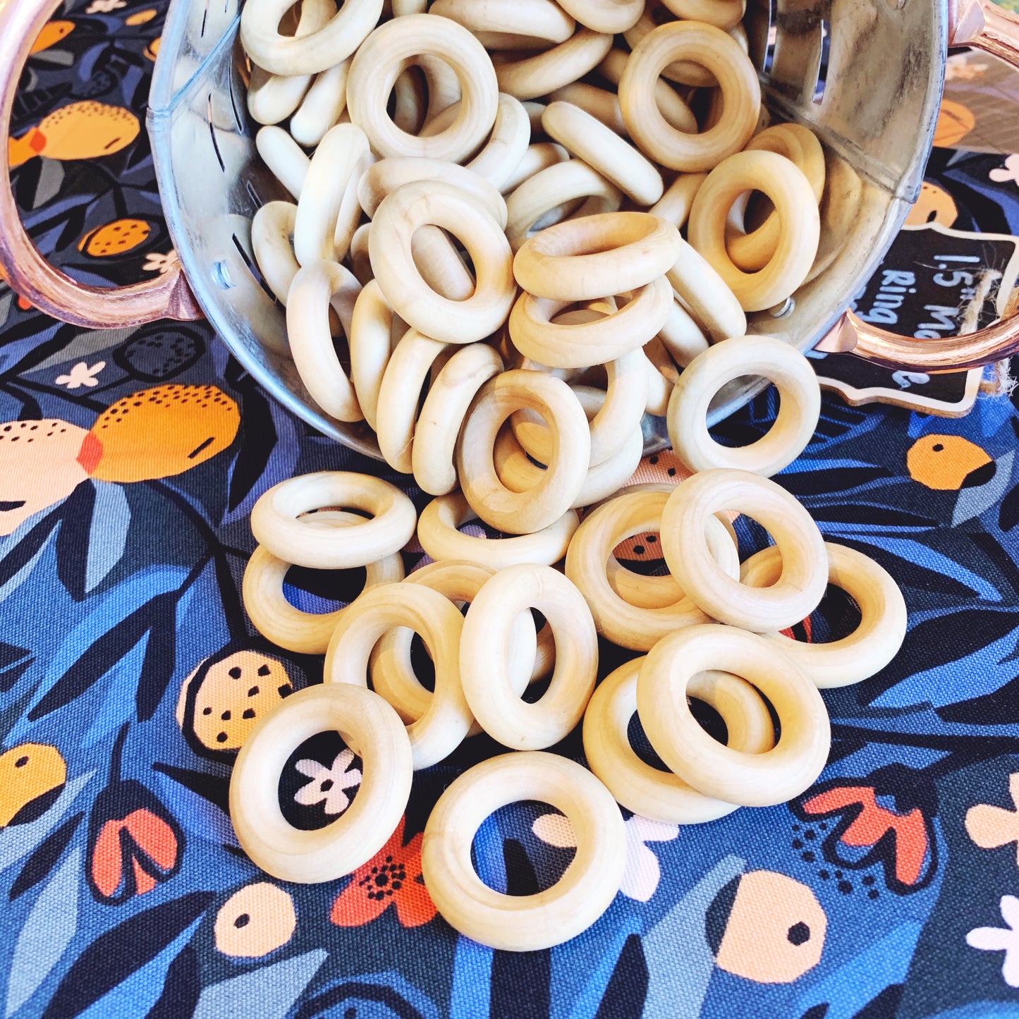 1.5" Diameter - Natural Maple Wood Rings CLEARANCE 75% OFF